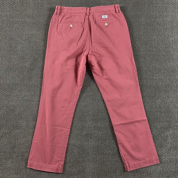 Vineyard Vines Pants Men's 32 x 30 Cotton Twill Salmon Pink Chinos Khakis - Picture 3 of 11